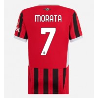 Camisa de Futebol AC Milan Alvaro Morata #7 Equipamento Principal Mulheres 2024-25 Manga Curta